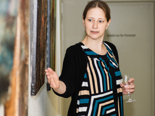 Bild der Ausstellungseröffnung "Wider die Vernunft" von Gerit Grube Gerit Grube - Wider die Vernunft